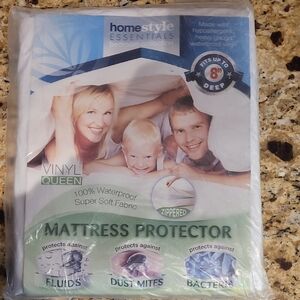 New! Queen Size Vinyl Mattress Protector New In package